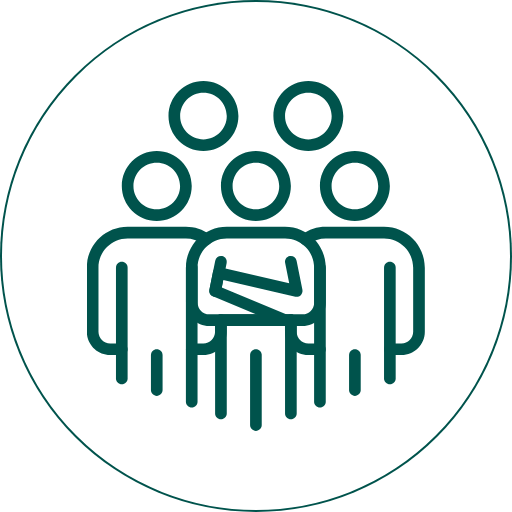 Icon mit Personengruppe als Symbol für das Team und die festen Ansprechpartner der KVA Adorf